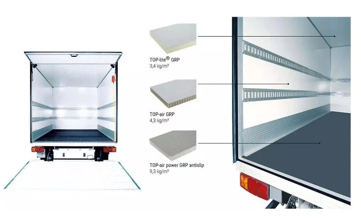 FRP Gelcoat Panel Anti-corrosion Fiberglass Sheets For Refrigerated Vehicles suppliers